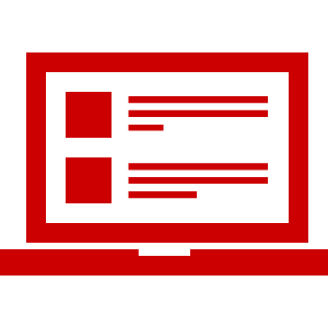 Red laptop icon